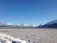 The Turnagain Arm and a frozen ocean.